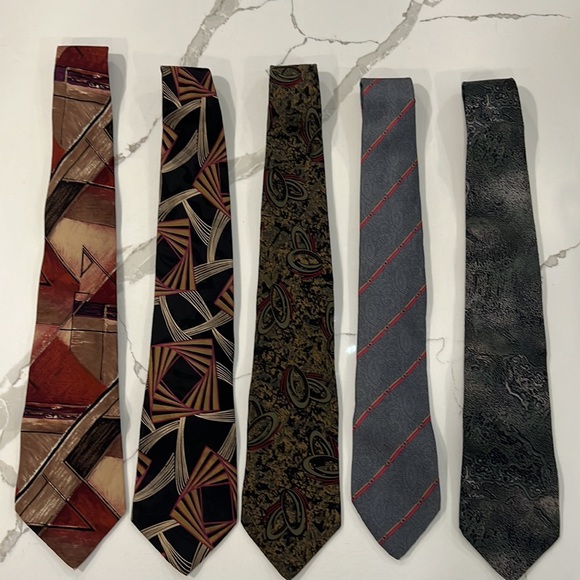 Set of 5 Rochester Special Man vintage ties-all silk - Picture 2 of 7